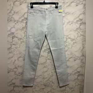 NEW AG Adriano Goldschmied FARRAH ANKLE Women's Skinny Jeans in Metallic Gray 27